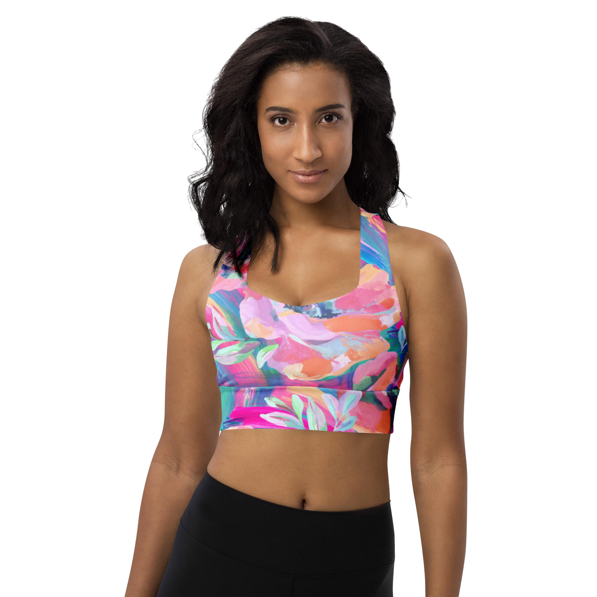 SHE REBEL - Pastel Paradise Longline Sports Bra